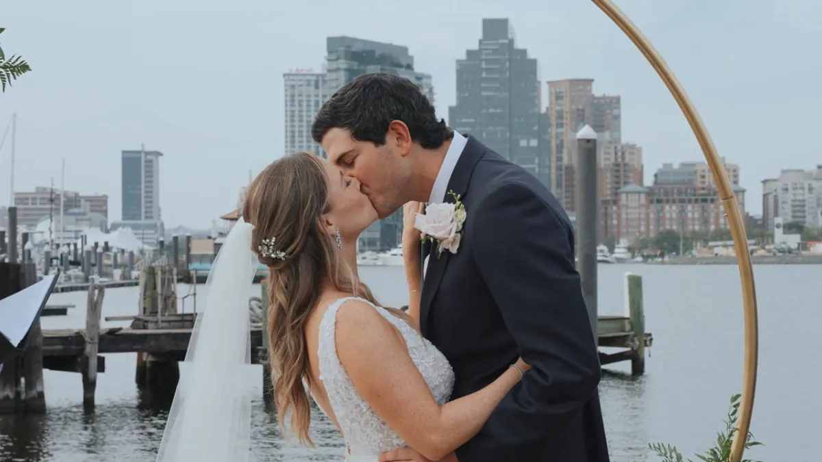 Abbey & Alex wedding film still
