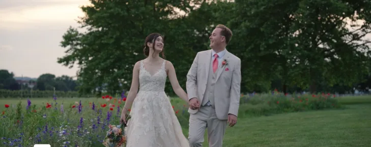 Colleen & Corey wedding film still