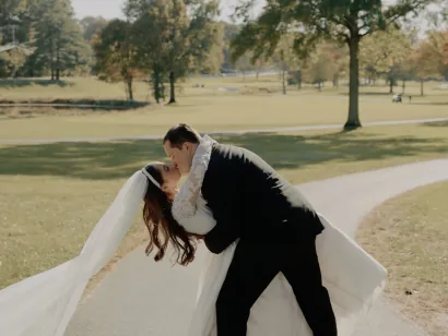 Candid moment of a couple on their wedding day